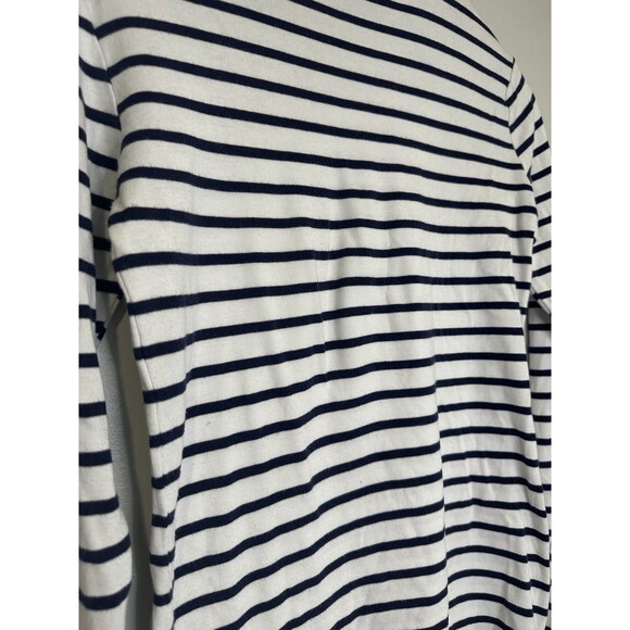 GAP Women's Modern Tee Crewneck Long Sleeved Striped Shirt - White/black Medium - Picture 8 of 10